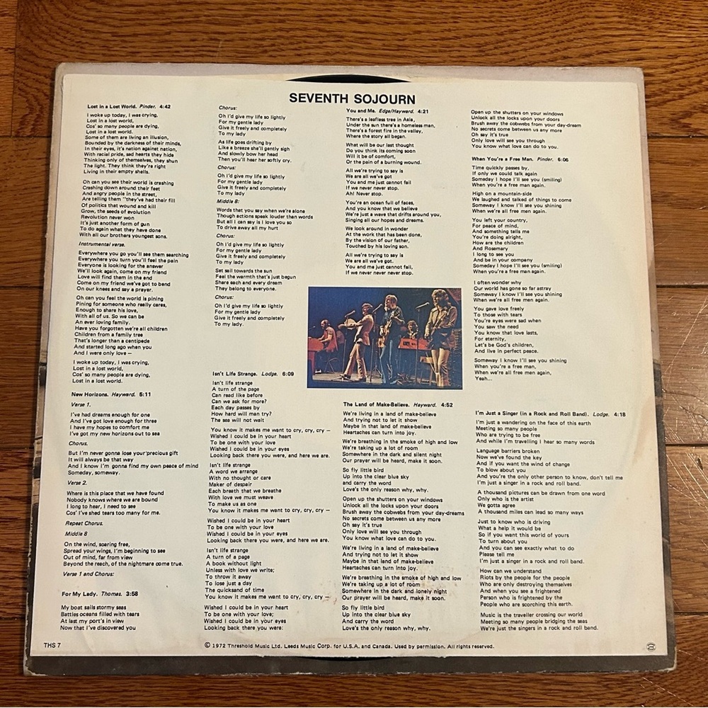 1972 The Moody Blues Seventh Sojourn Vinyl Album 70s Vintage - Picture 9 of 12